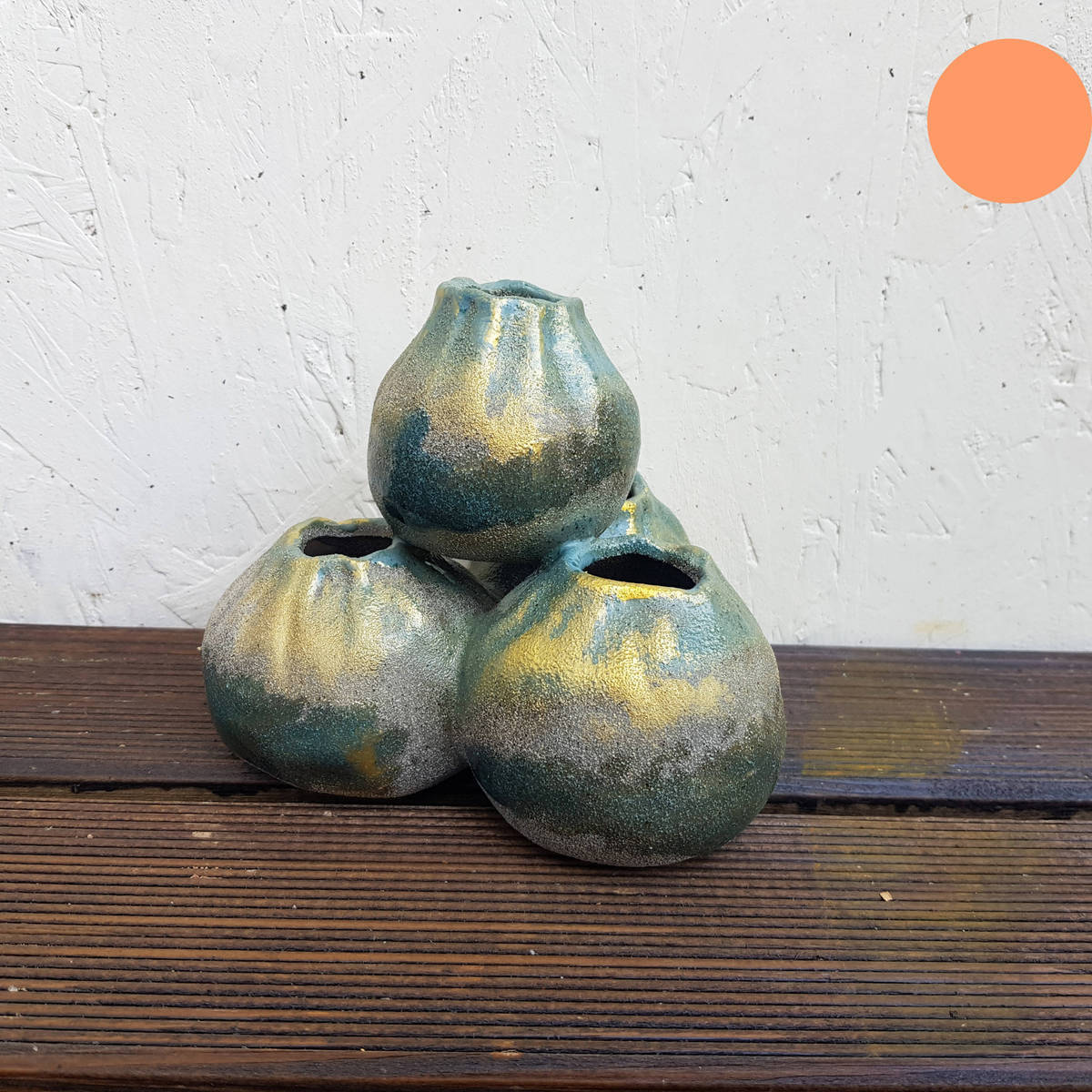 Deco fantaisie en céramique, superbe, 16 cm 