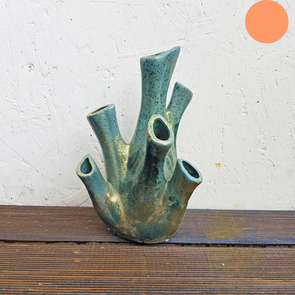 Deco fantaisie en céramique, superbe, 23 cm 