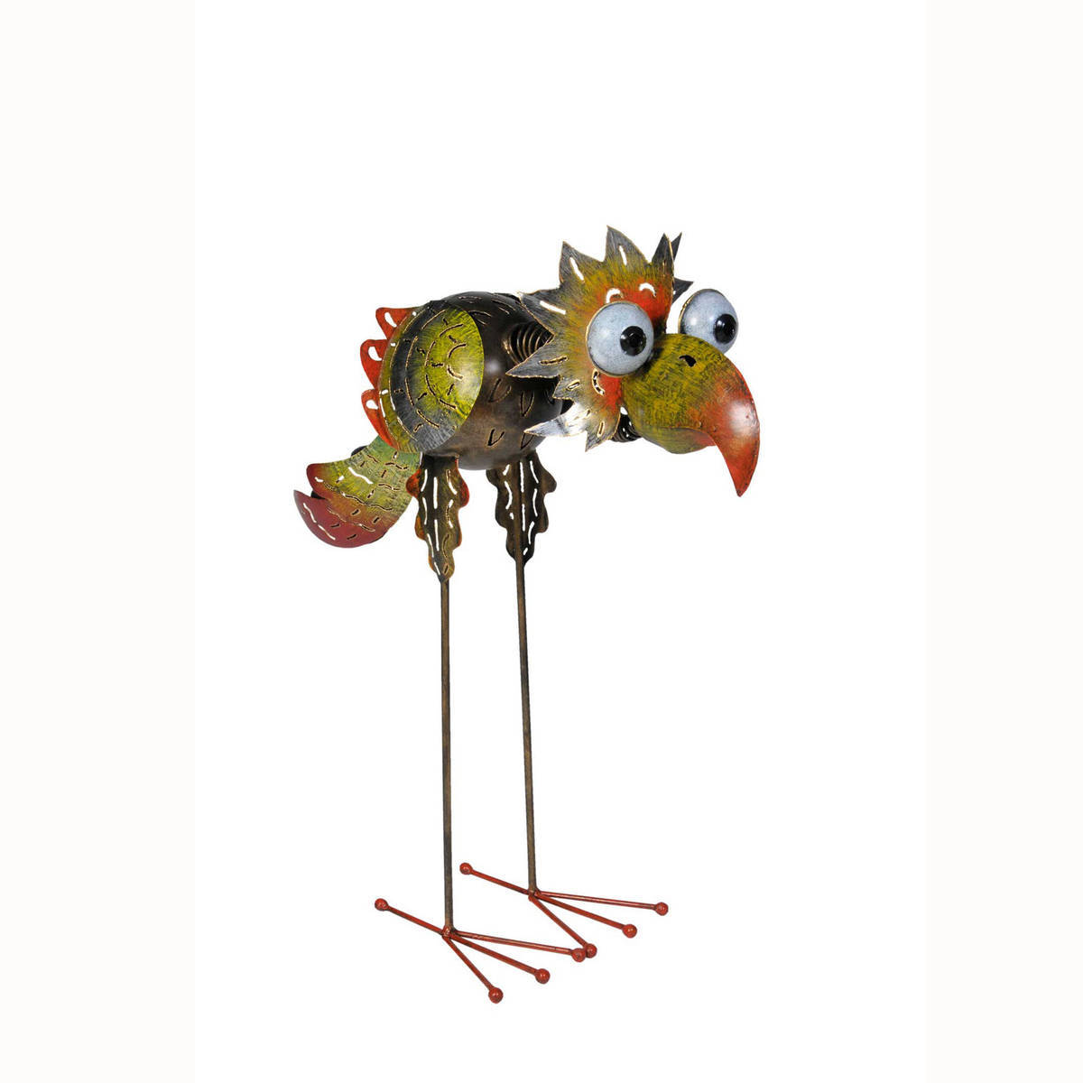 Vogel aus Metall bemalt, Höhe 78cm