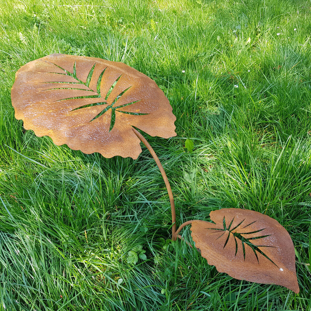 Blätter aus Rostmetall, zum stecken, 54 cm 