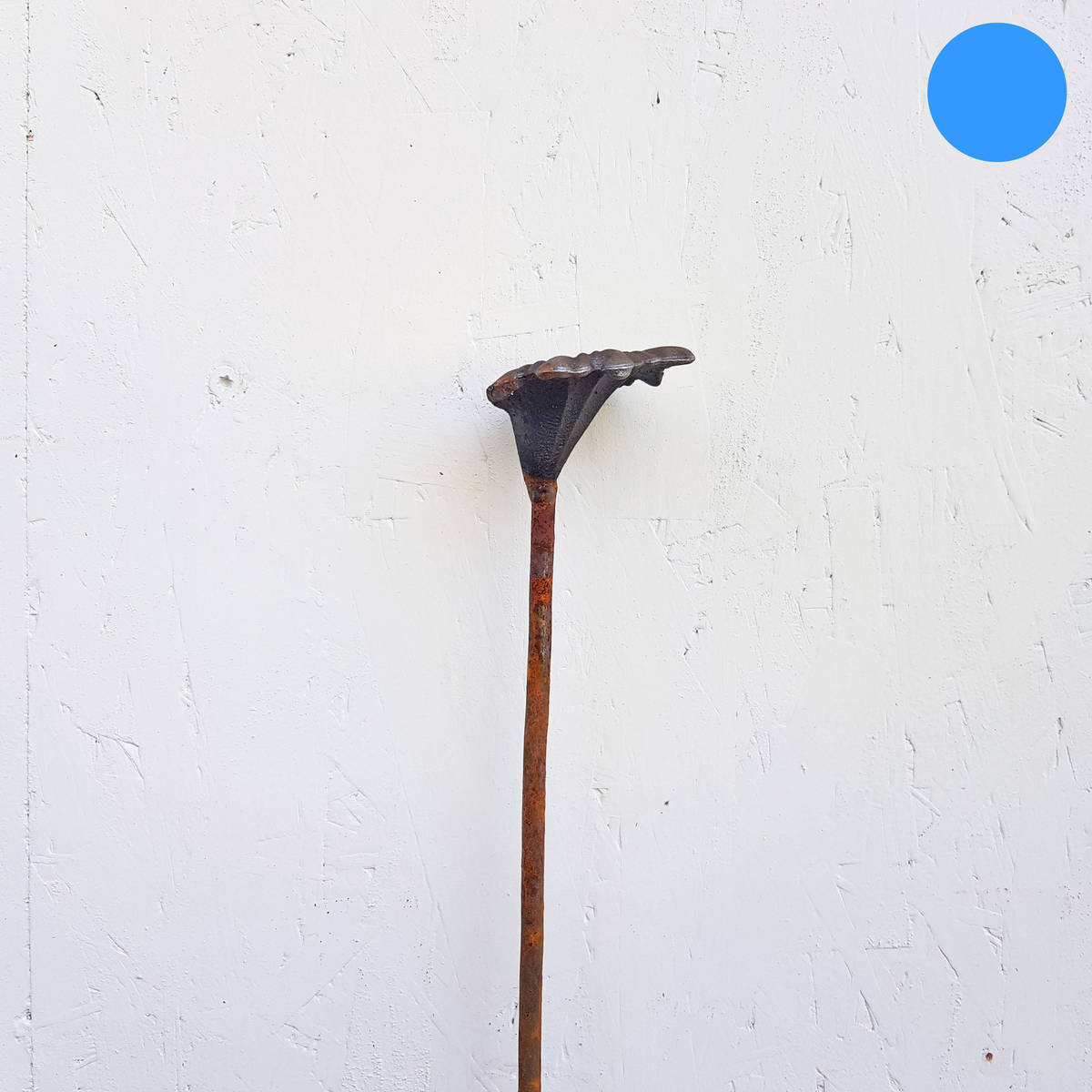 Fleur en fer rouillé, à piquer, 180cm