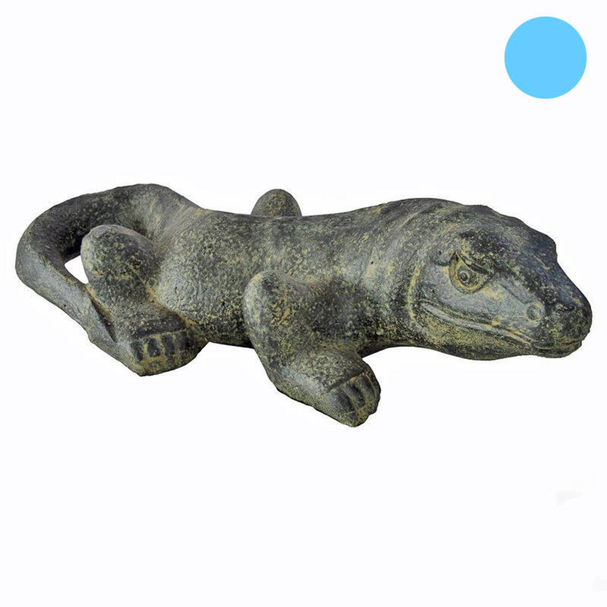 Komodo aus Steinguss, Länge 64cm