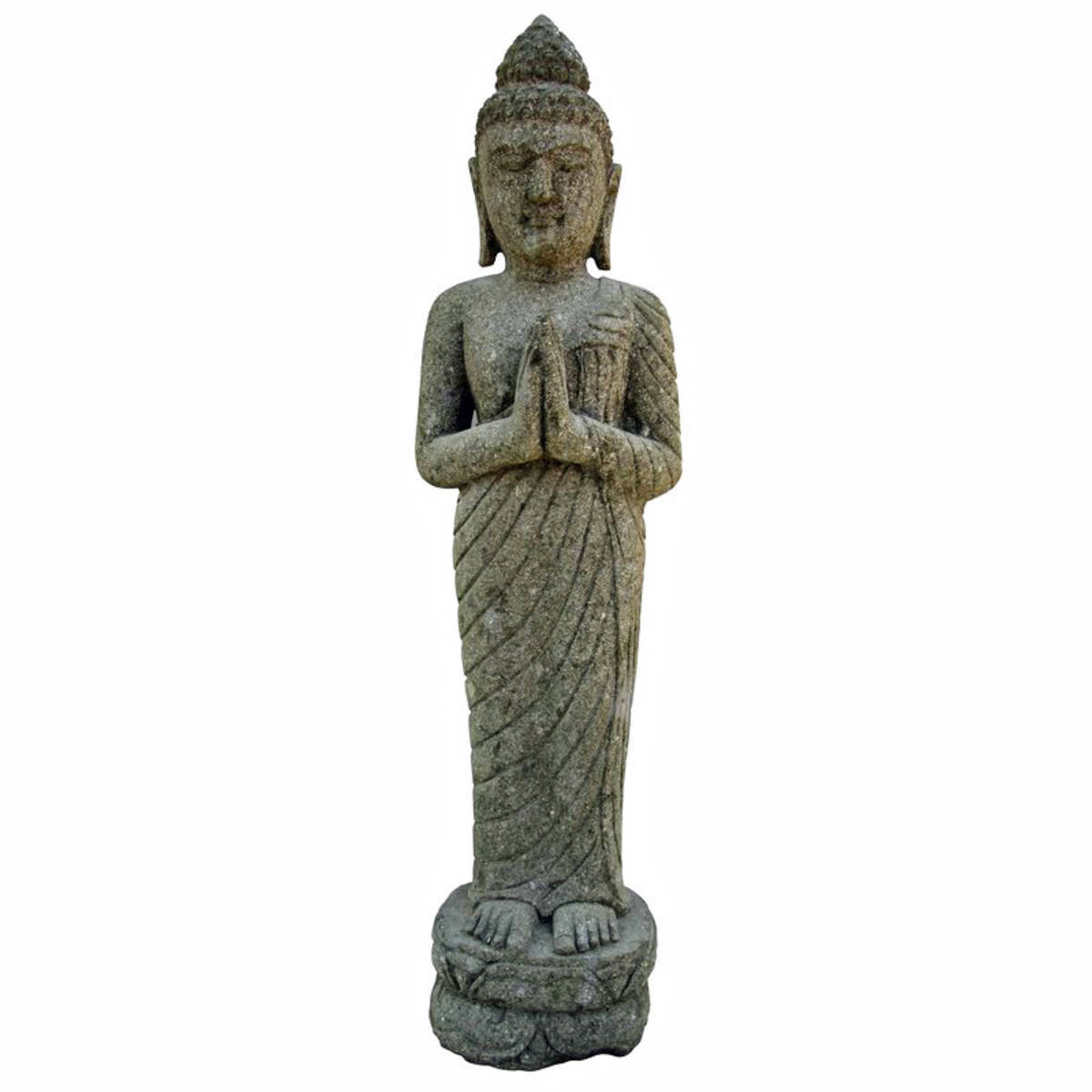 Bouddha en pierre ( Basanit ), H. 120 cm 