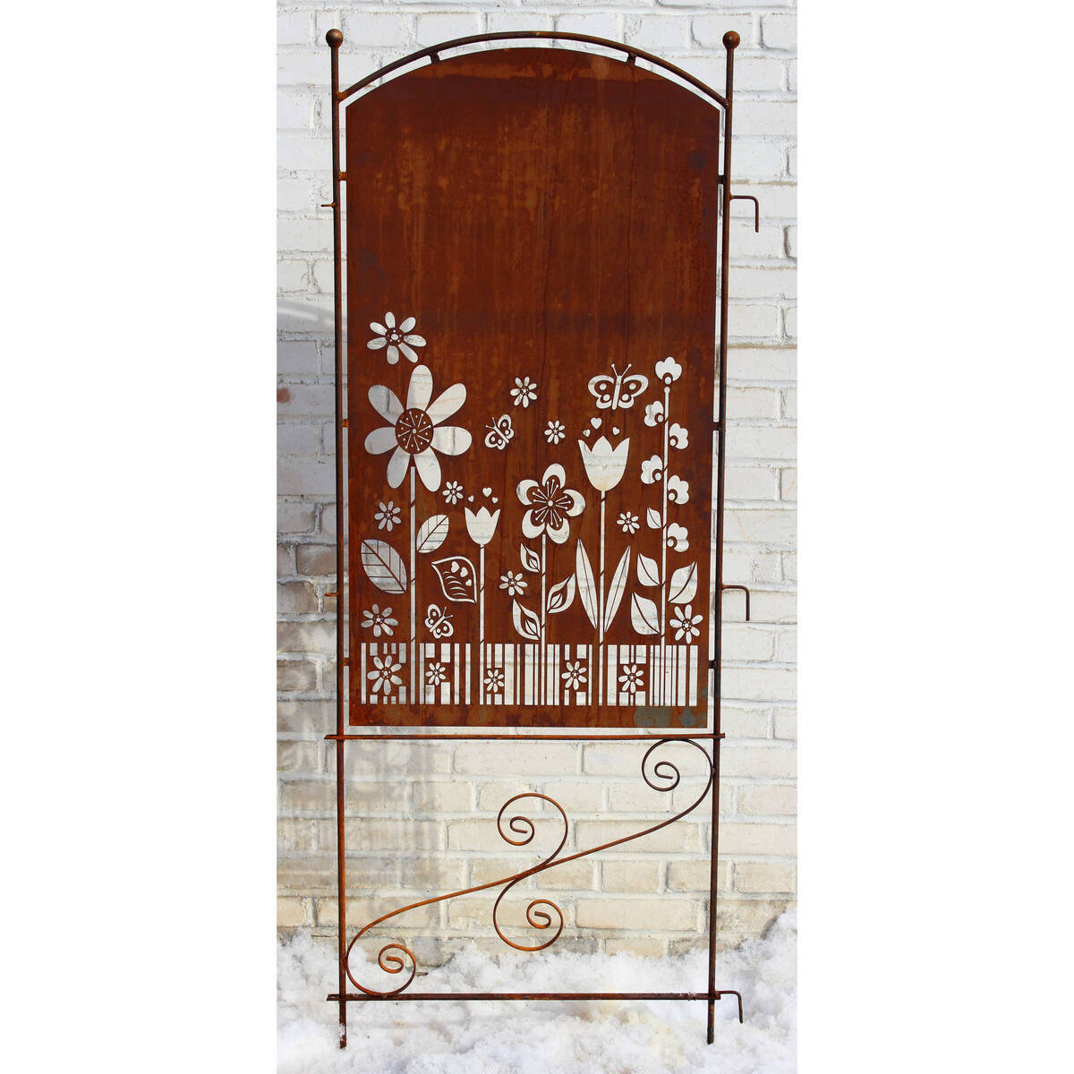 Paravent aus Rosteisen 190cm x 72cm