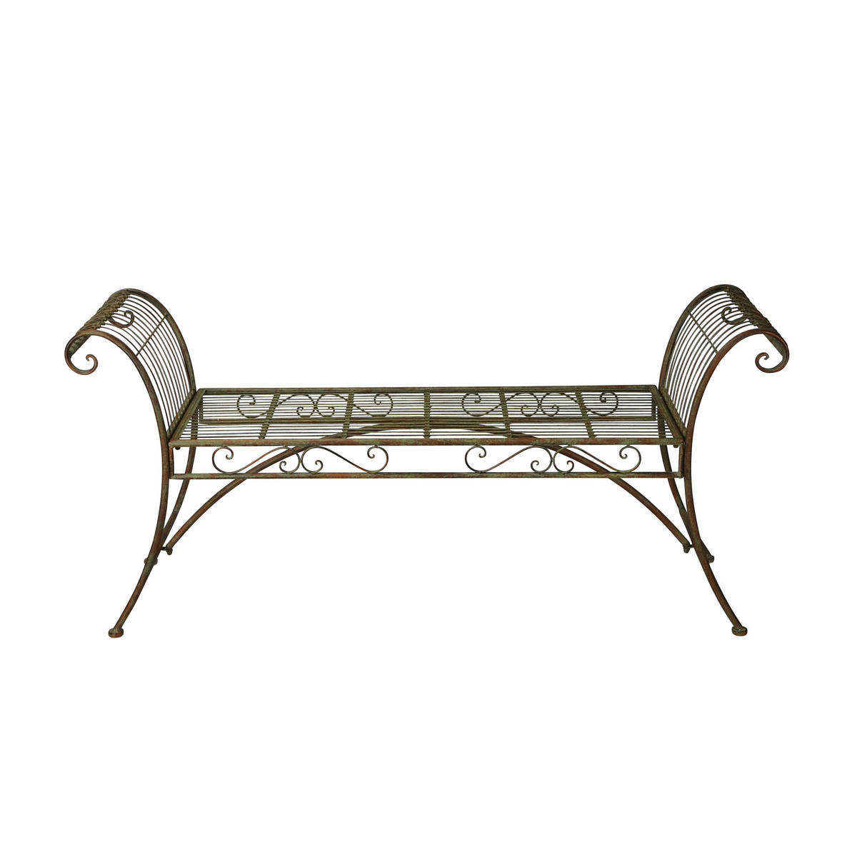 Gartenbank aus Metall, Länge 144cm