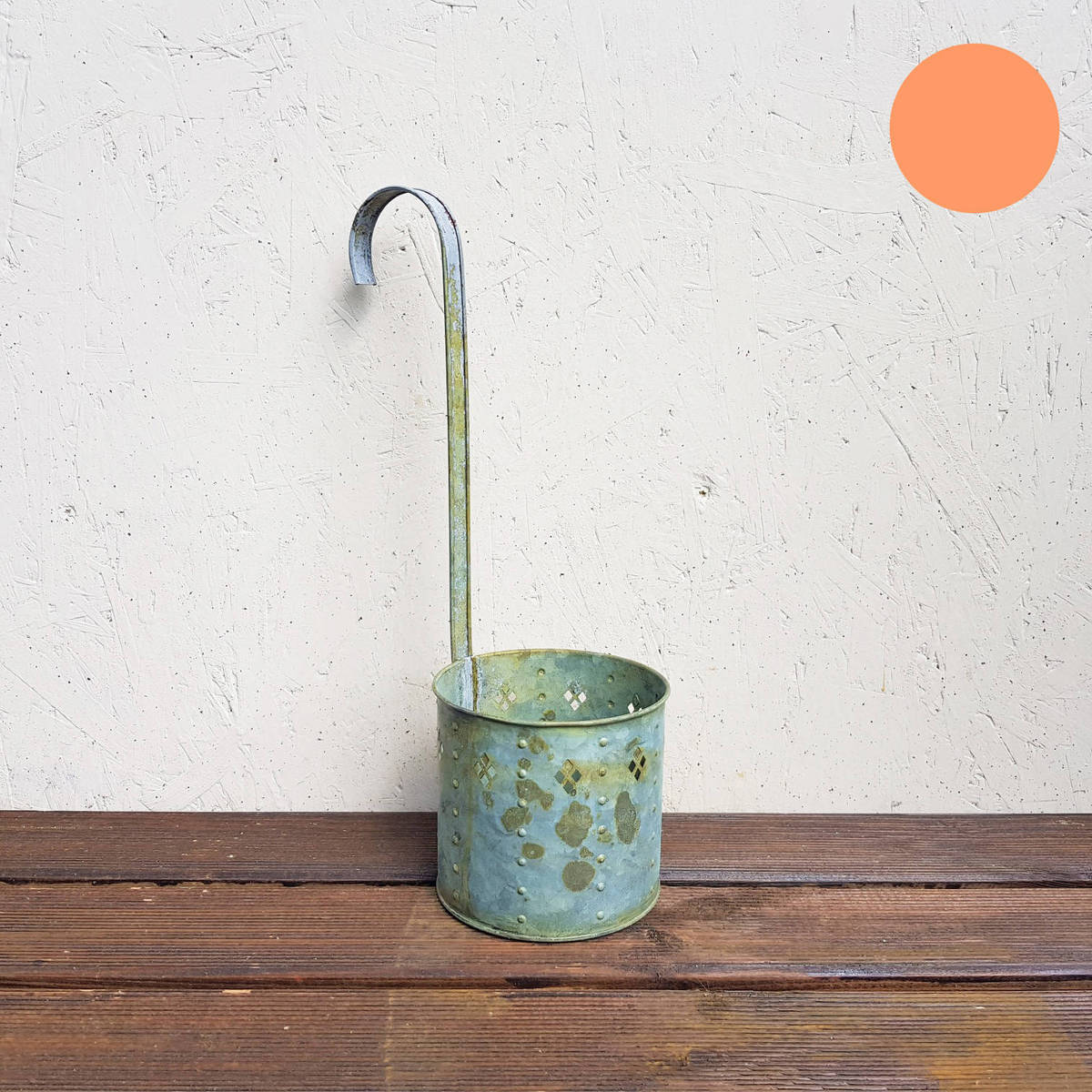 Cache-pot en métal vieilli, Ø 12cm