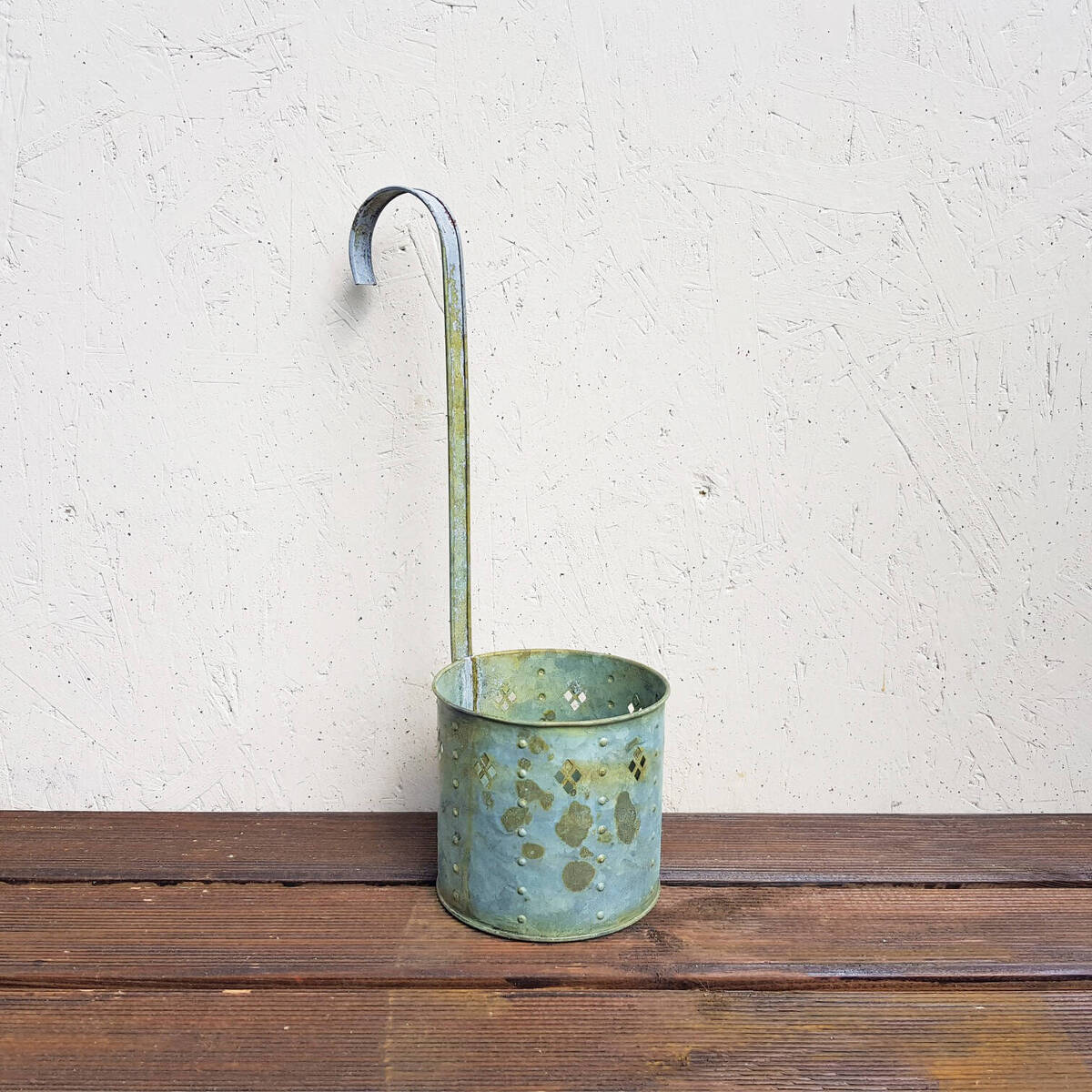 Cache-pot en métal vieilli, Ø 12cm