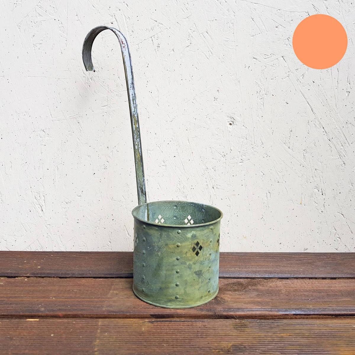 Cache-pot en métal vieilli, Ø 14cm