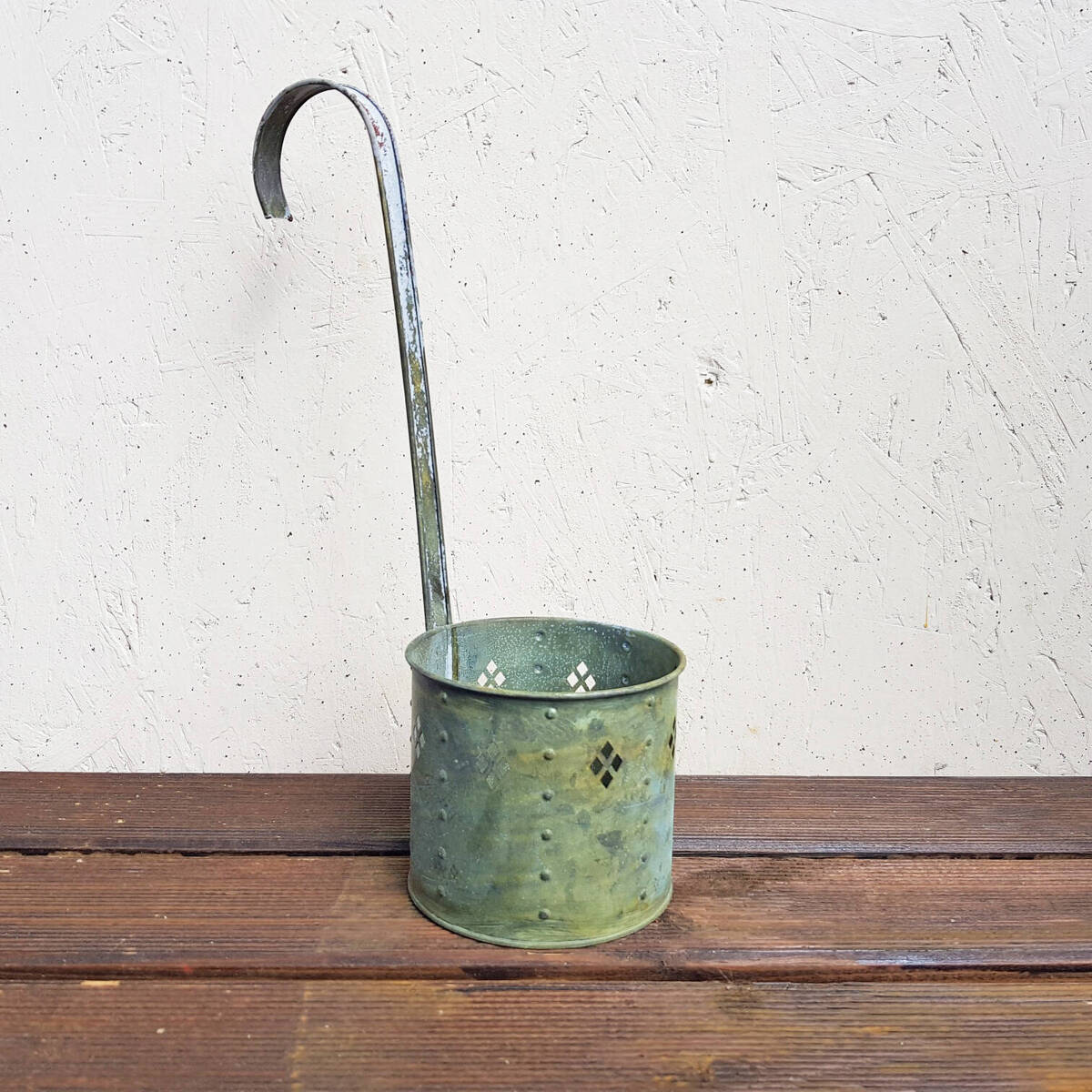 Cache-pot en métal vieilli, Ø 14cm