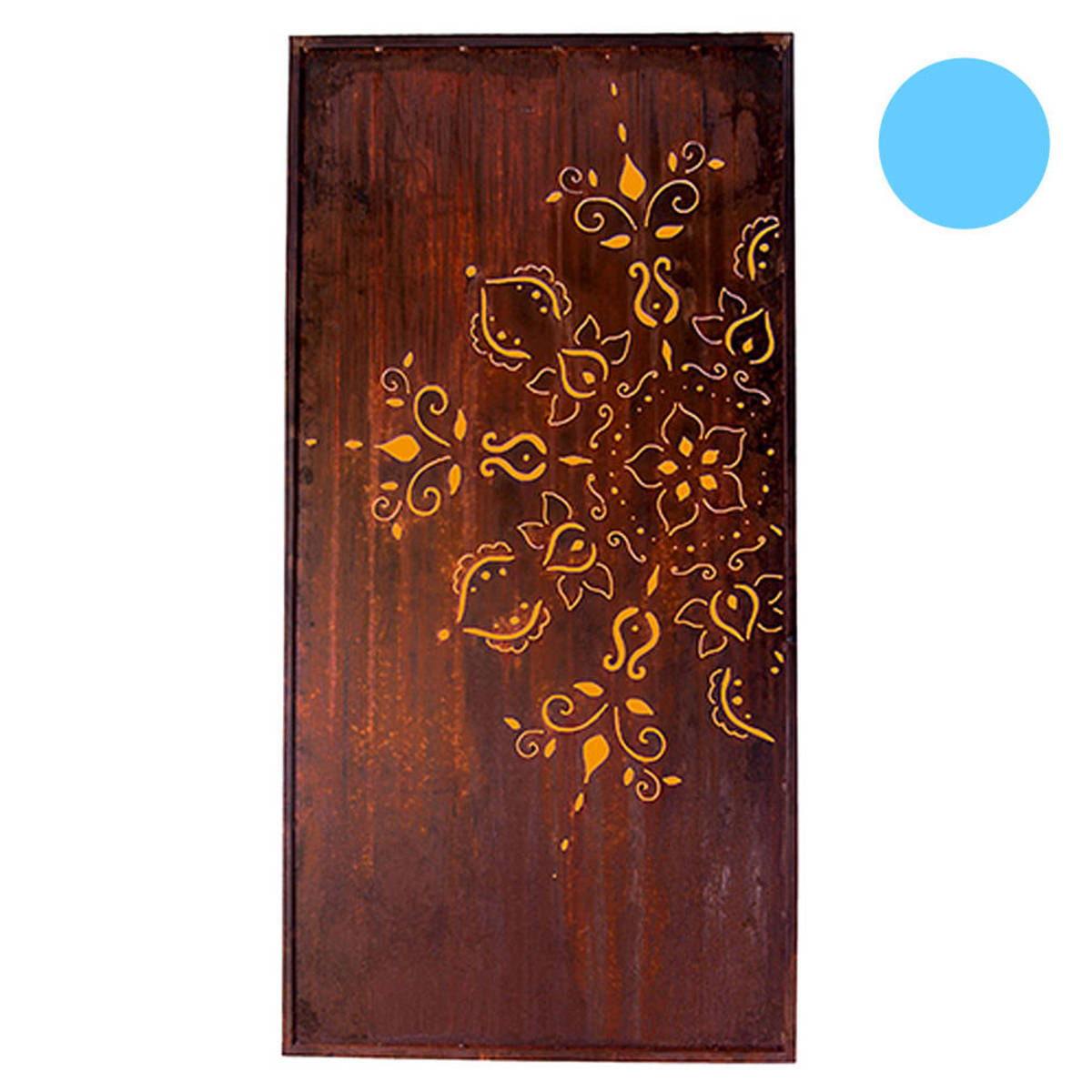 Paravent ''Mandala'' aus Rosteisen, H. 200cm