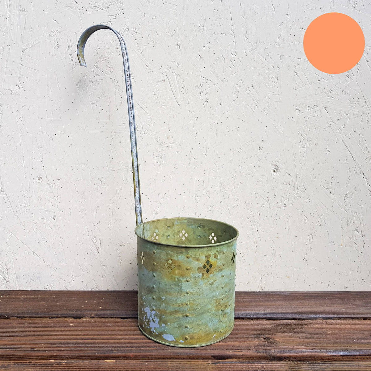 Cache-pot en métal vieilli, Ø 16cm