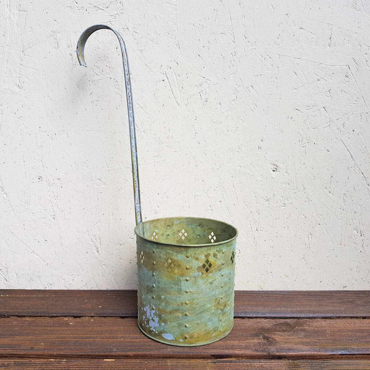 Cache-pot en métal vieilli, Ø 16cm