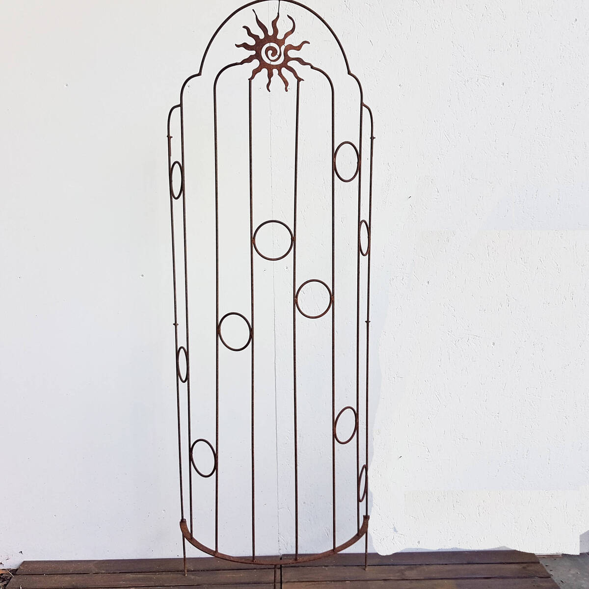 Paravent ''Sonne'' aus Rosteisen, Höhe 200cm