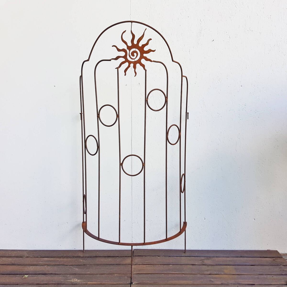 Paravent ''Sonne'' aus Rosteisen, Höhe 145cm