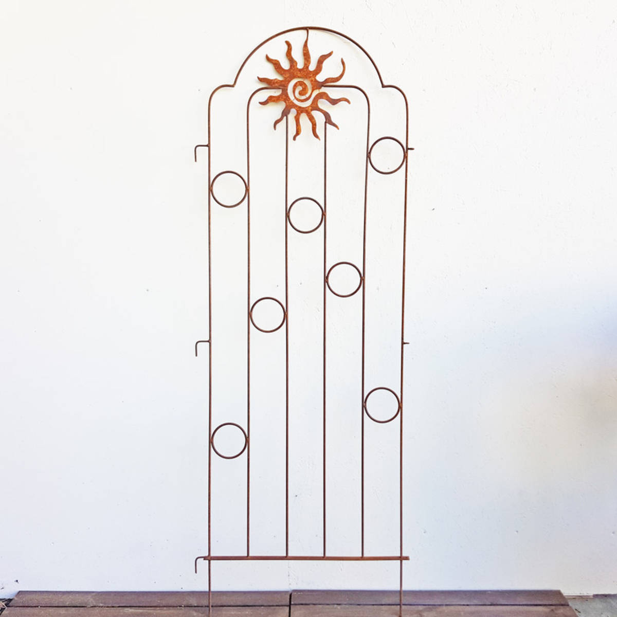 Paravent ''Sonne'' aus Rosteisen, Höhe 200cm