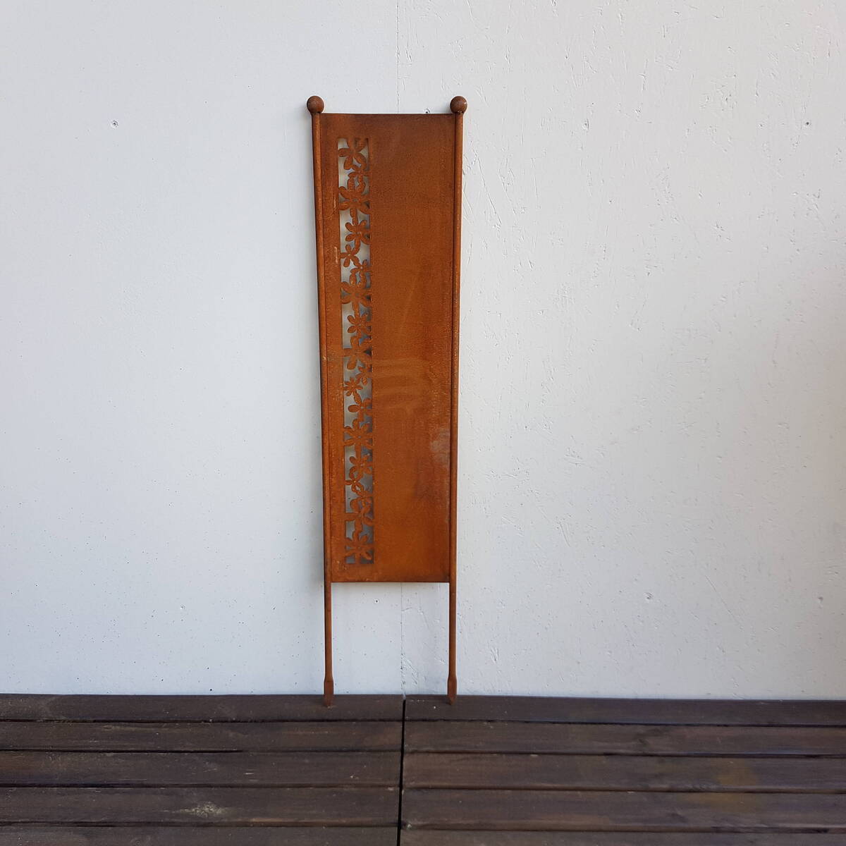 Paravent aus Rosteisen, Höhe 116cm