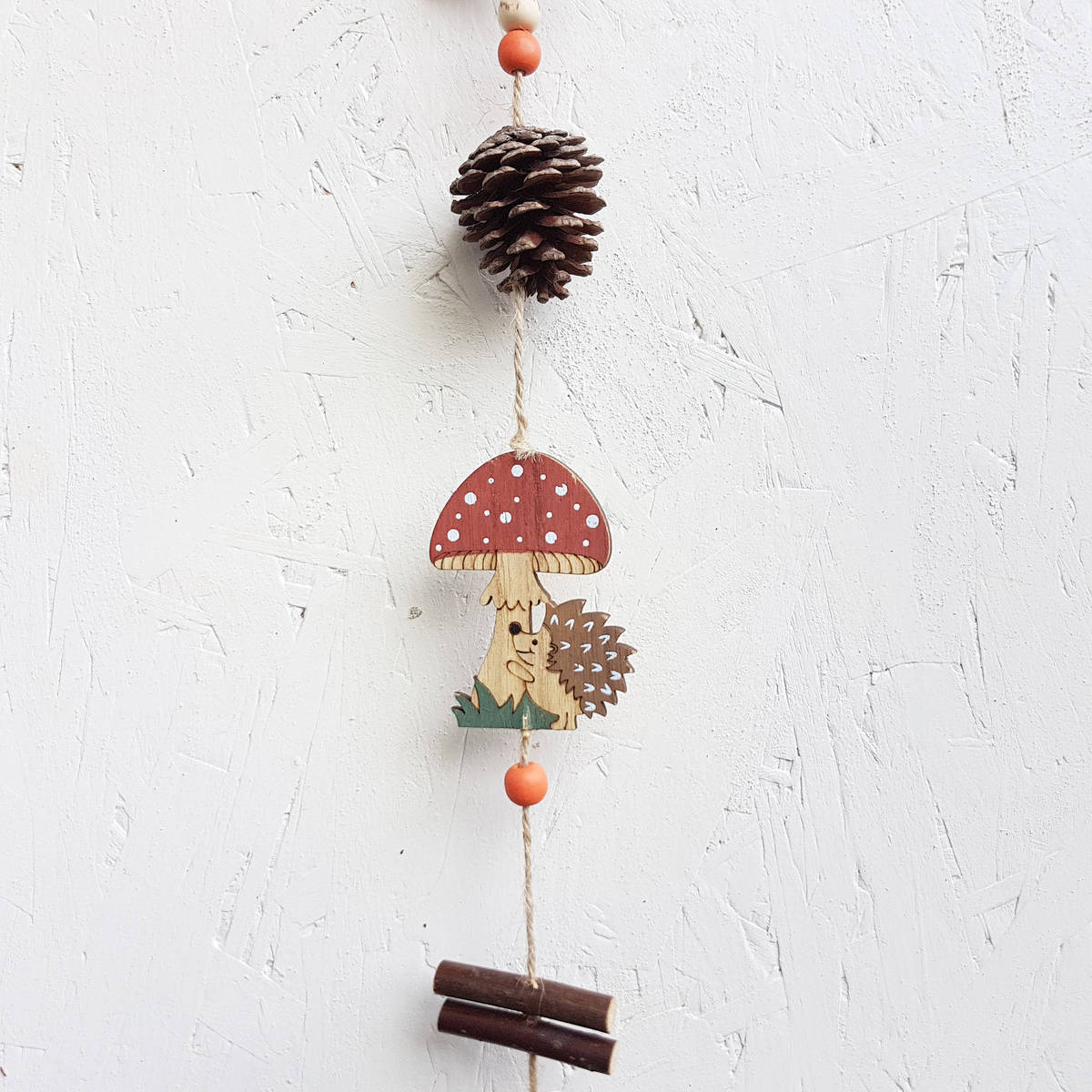 Herbstgirlande aus Holz