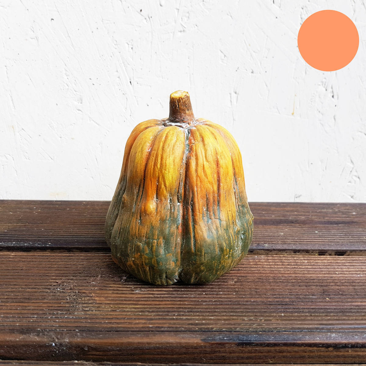 Kürbis aus Steingut, H. 11cm