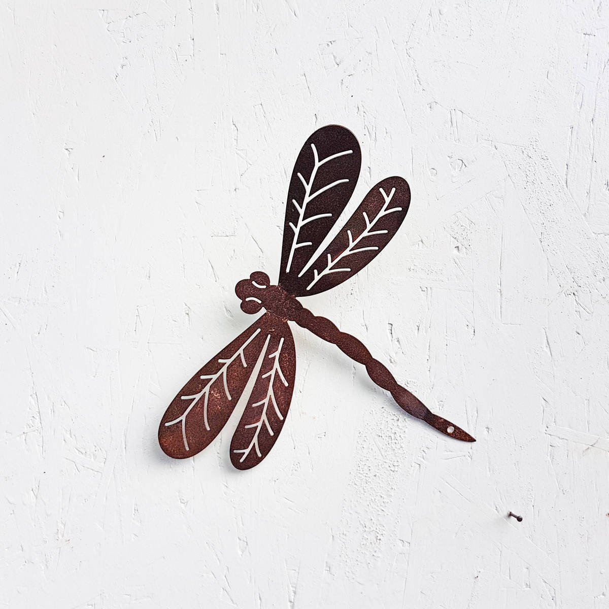 Libelle aus Rosteisen, zum Schrauben