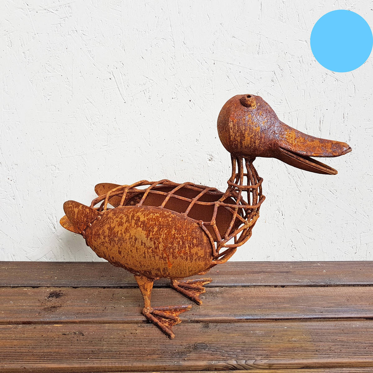 Ente aus Rostmetall, L. 46cm