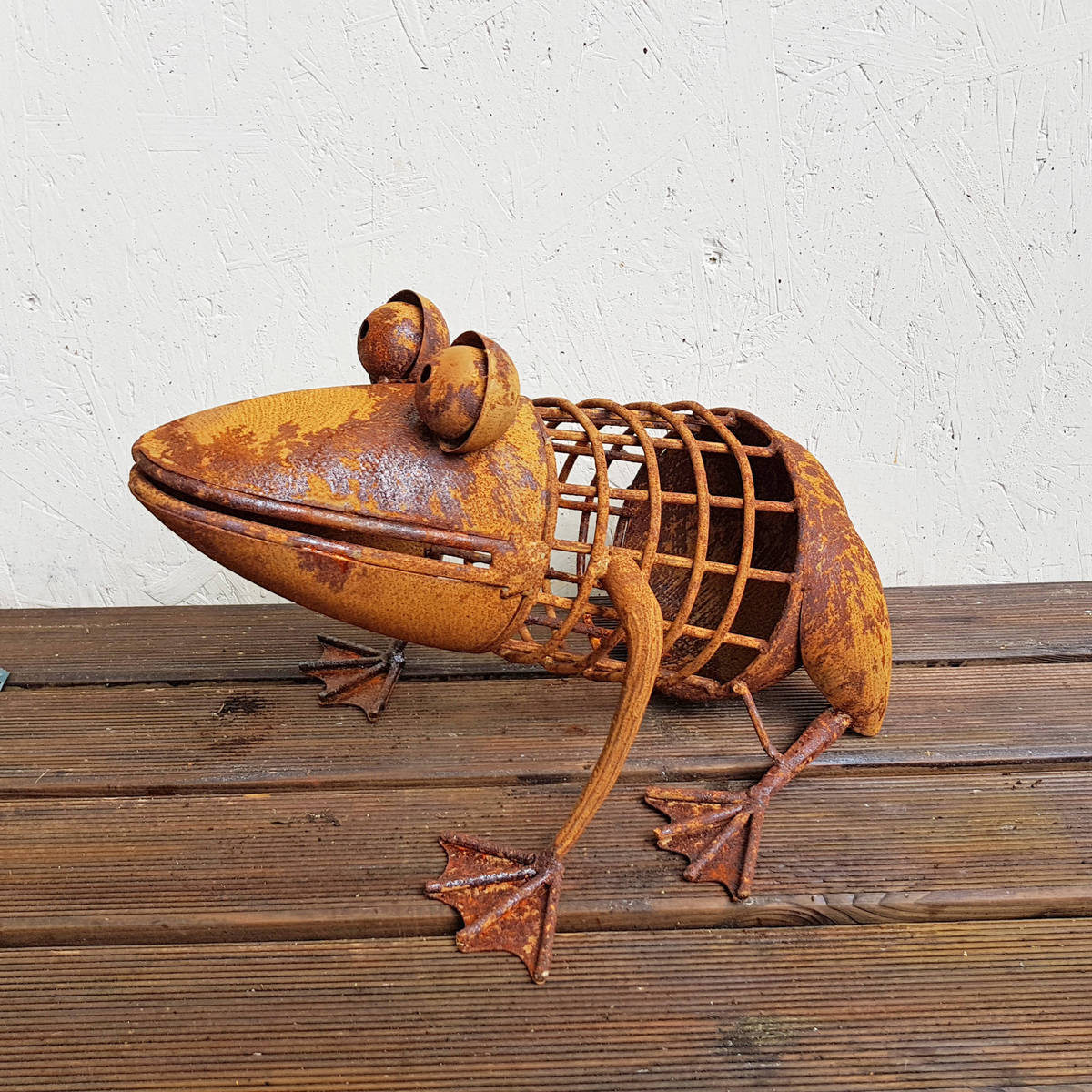 Frosch aus Rostmetall, L. 36cm