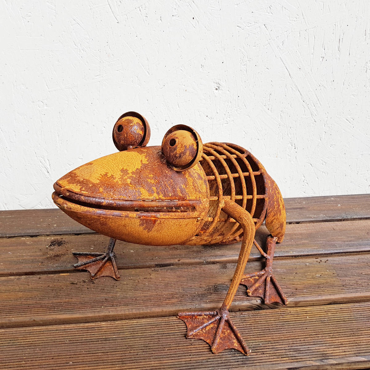 Frosch aus Rostmetall, L. 36cm