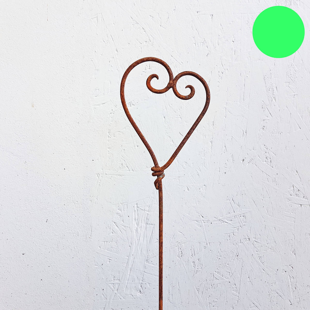 Coeur en fer rouillé, H. 60cm