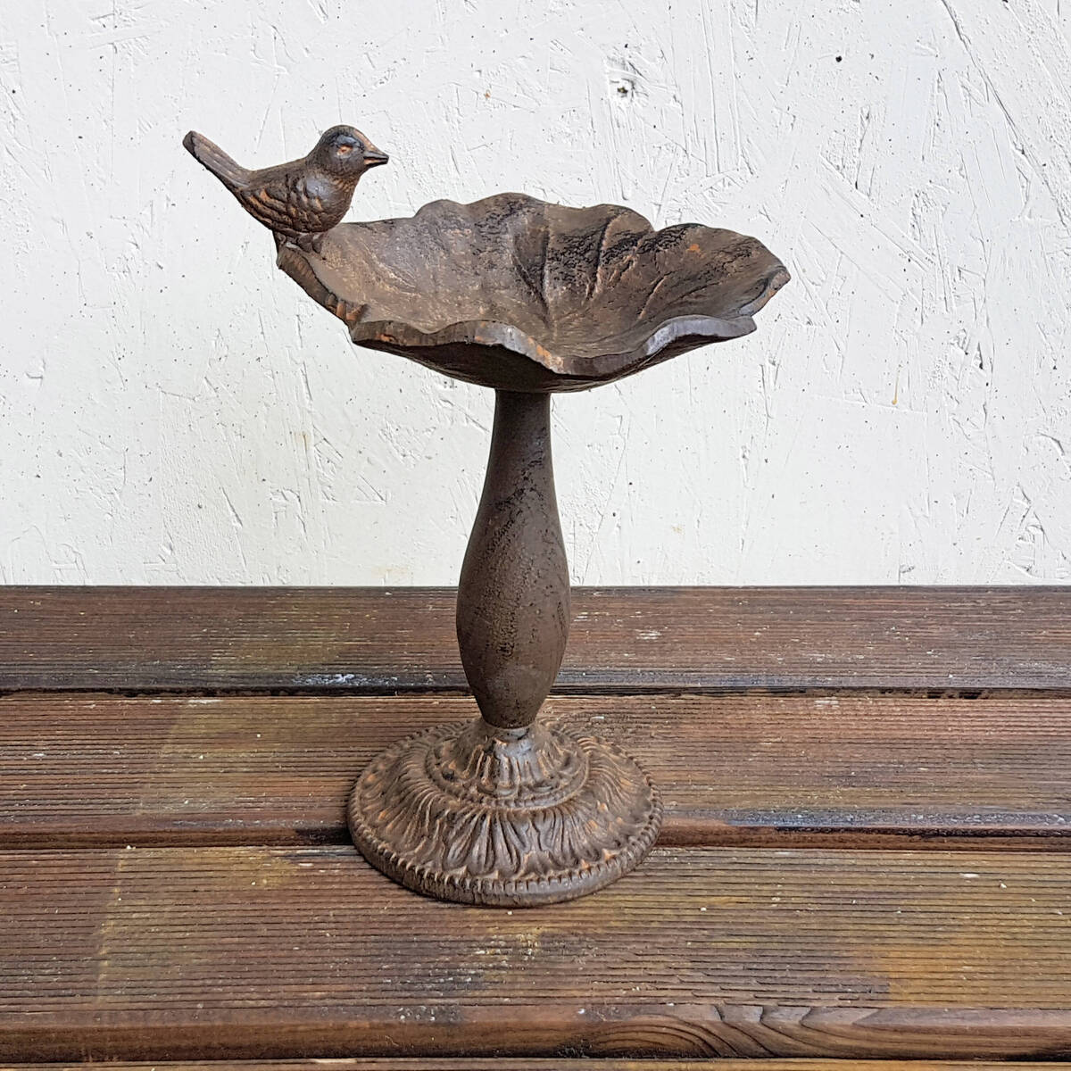 Abreuvoir pour oiseaux, en fonte, H. 23cm