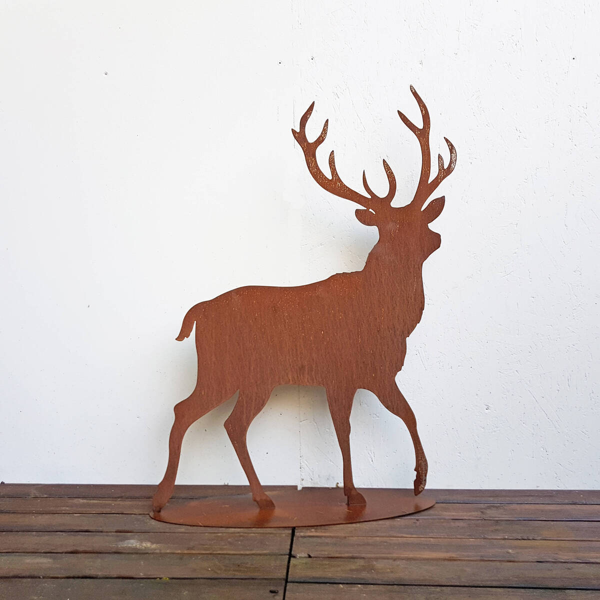 Hirsch aus Rostmetall, zum Stellen, H. 105cm