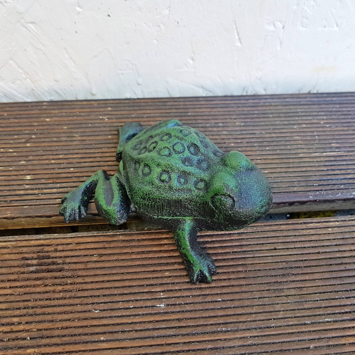 Frosch aus Gusseisen, als Schlüsselversteck, L. 11cm