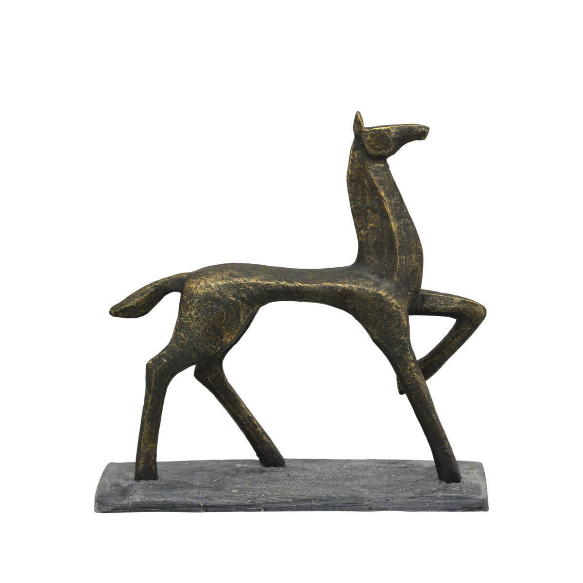 sculpture de cheval en résine, L. 29cm