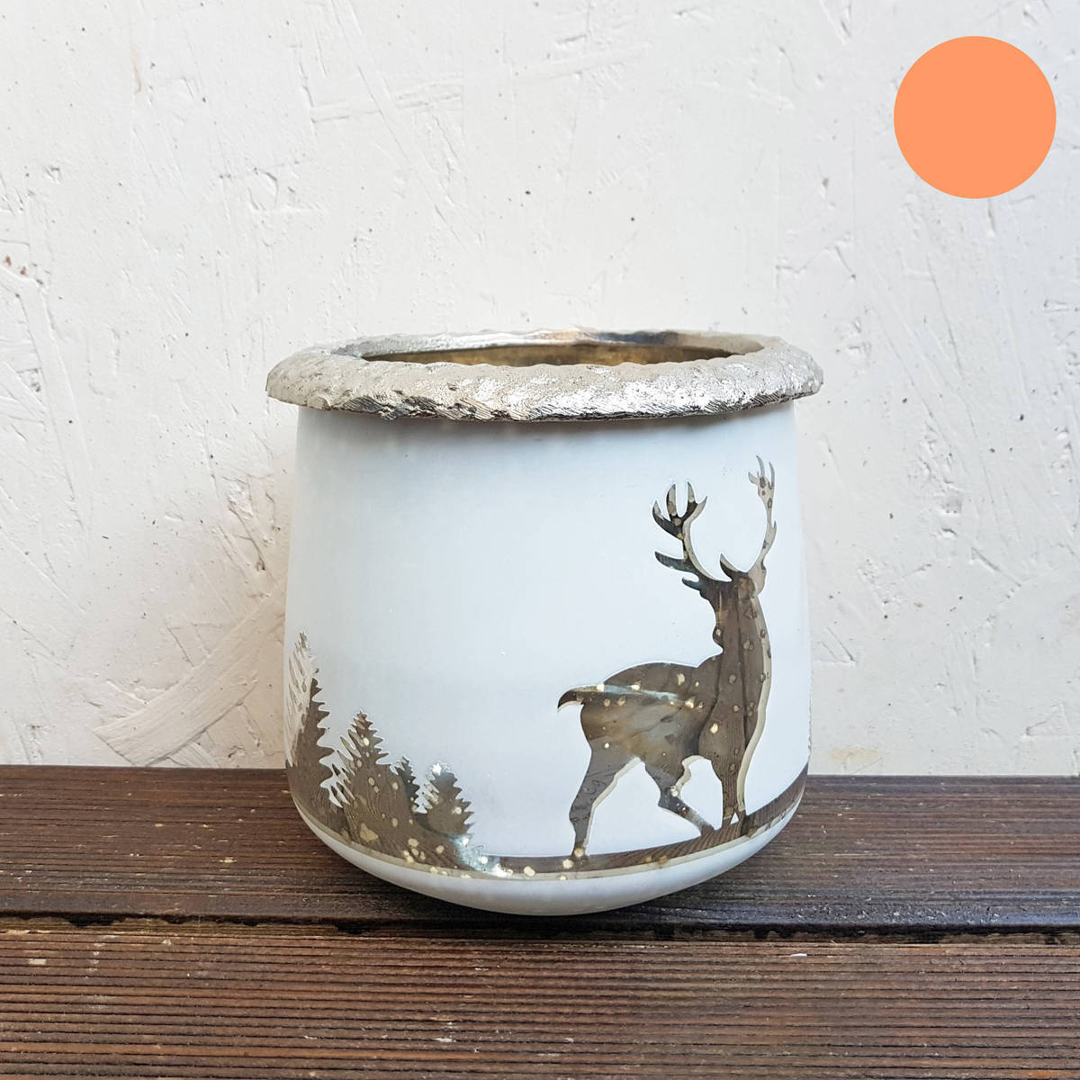 Windlicht ''Winter'' aus Glas, H. 9cm