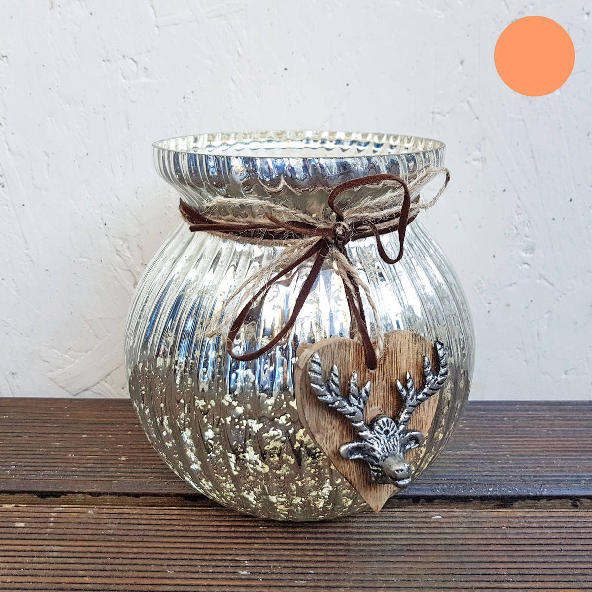 Windlicht aus Glas, H. 20cm