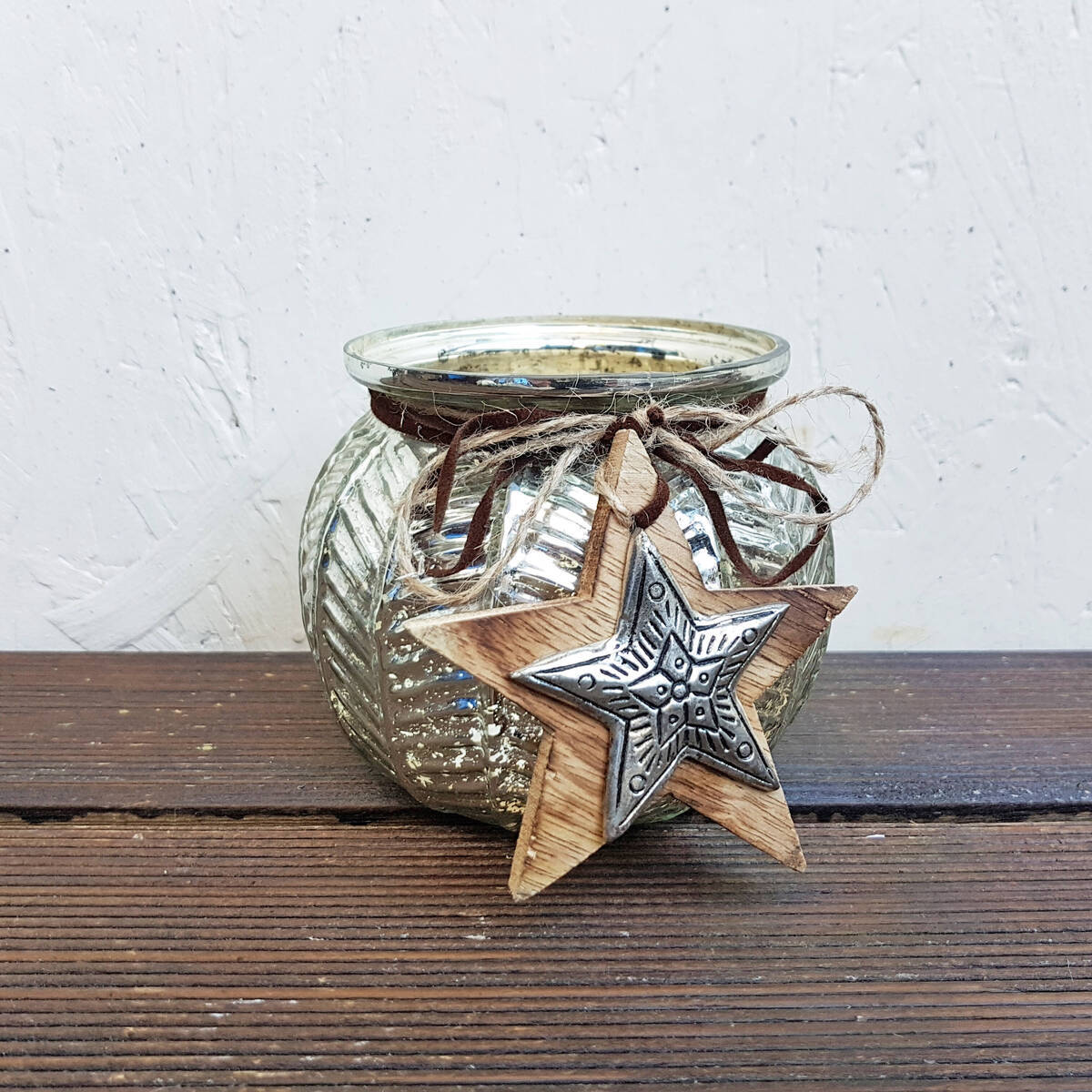 Windlicht aus Glas, H. 10cm