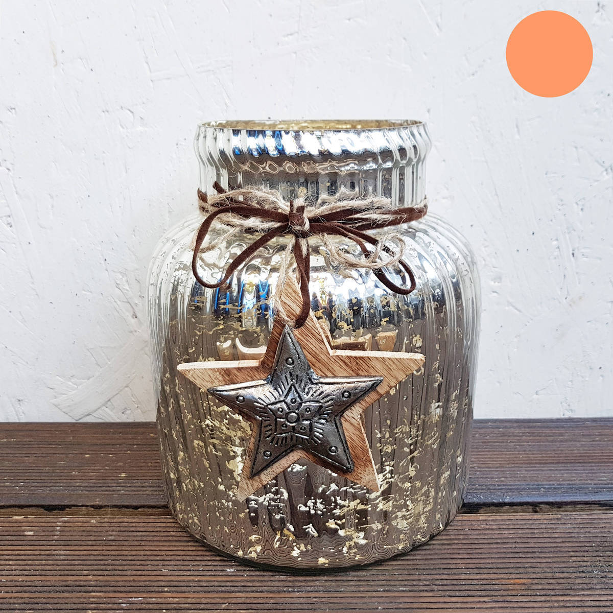 Windlicht aus Glas, H. 19cm