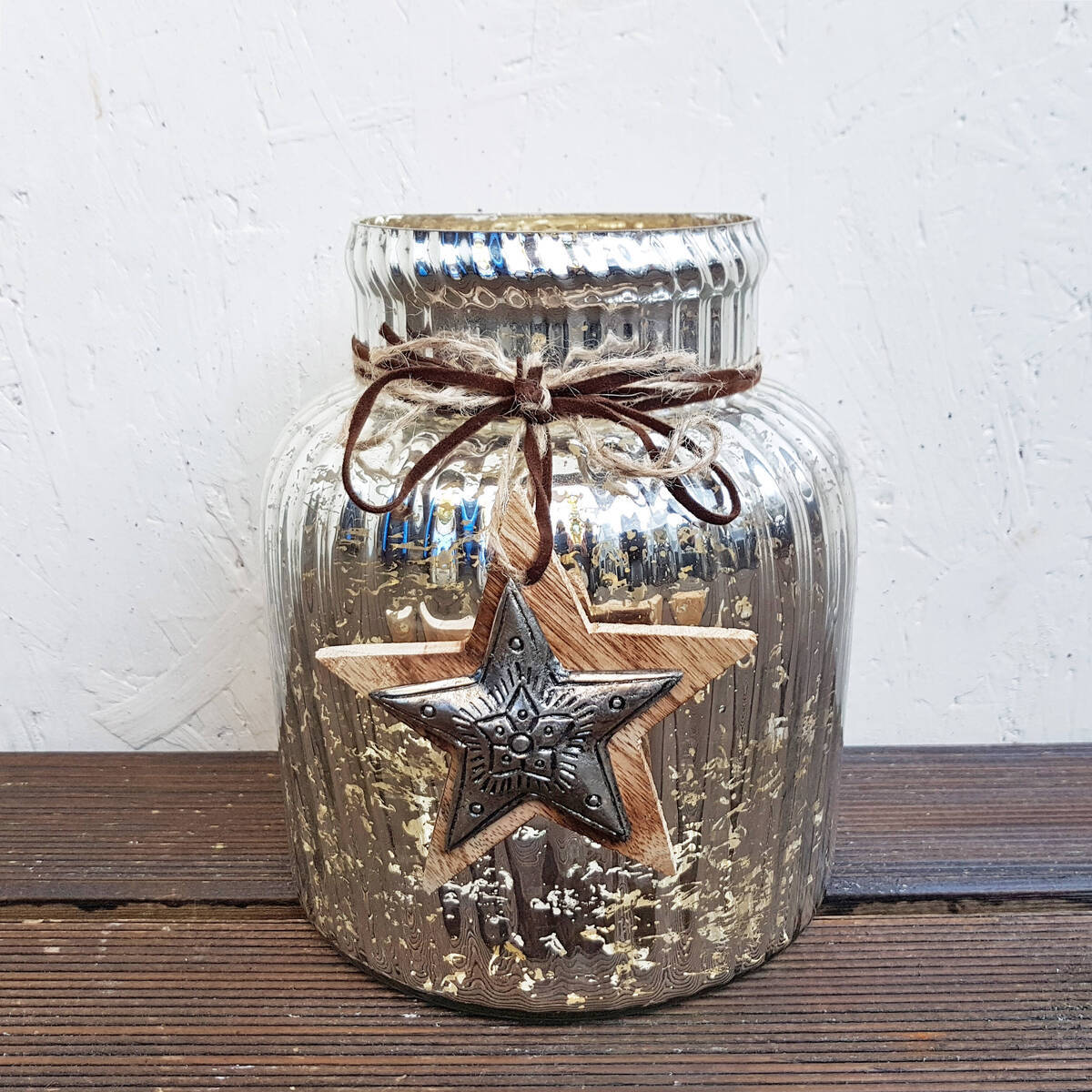 Windlicht aus Glas, H. 19cm