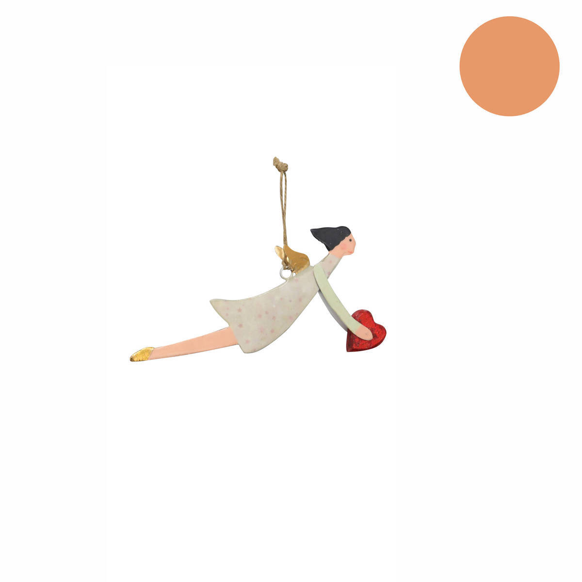 Ange à suspendre, en métal, L. 19cm