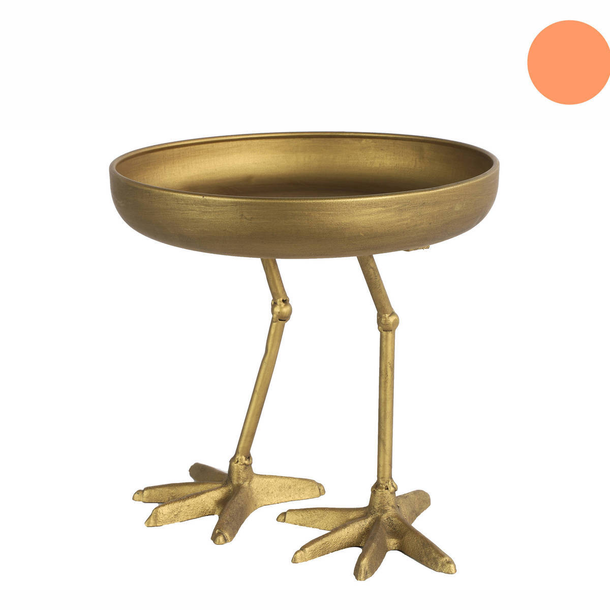 Kleiner beistelltisch aus Metall, H. 25 cm, alt Gold 