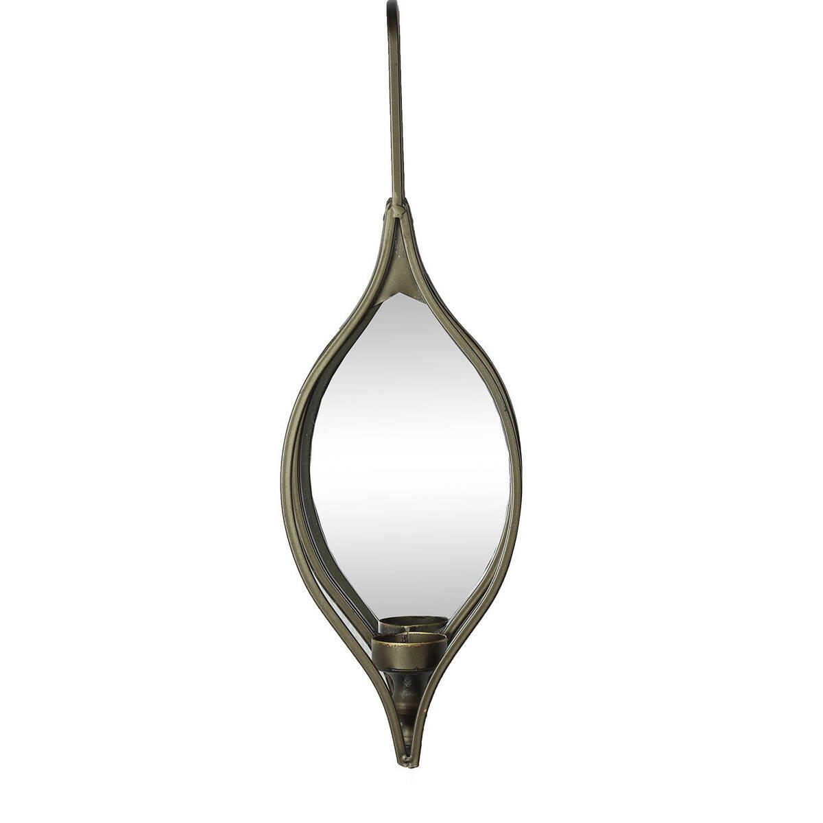 Wandspiegel mit Teelichthalter, Höhe 49cm