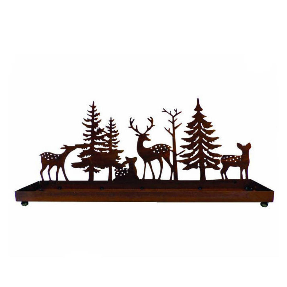 Rehlandschaft aus Rosteisen, L. 60cm