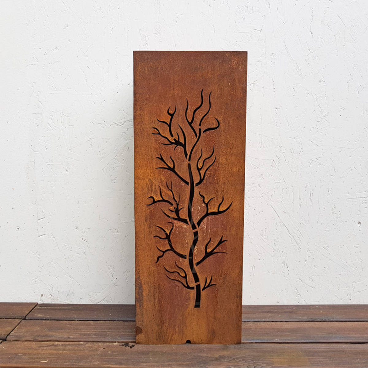 Colonne ''arbre'' en fer rouillé, H. 80cm