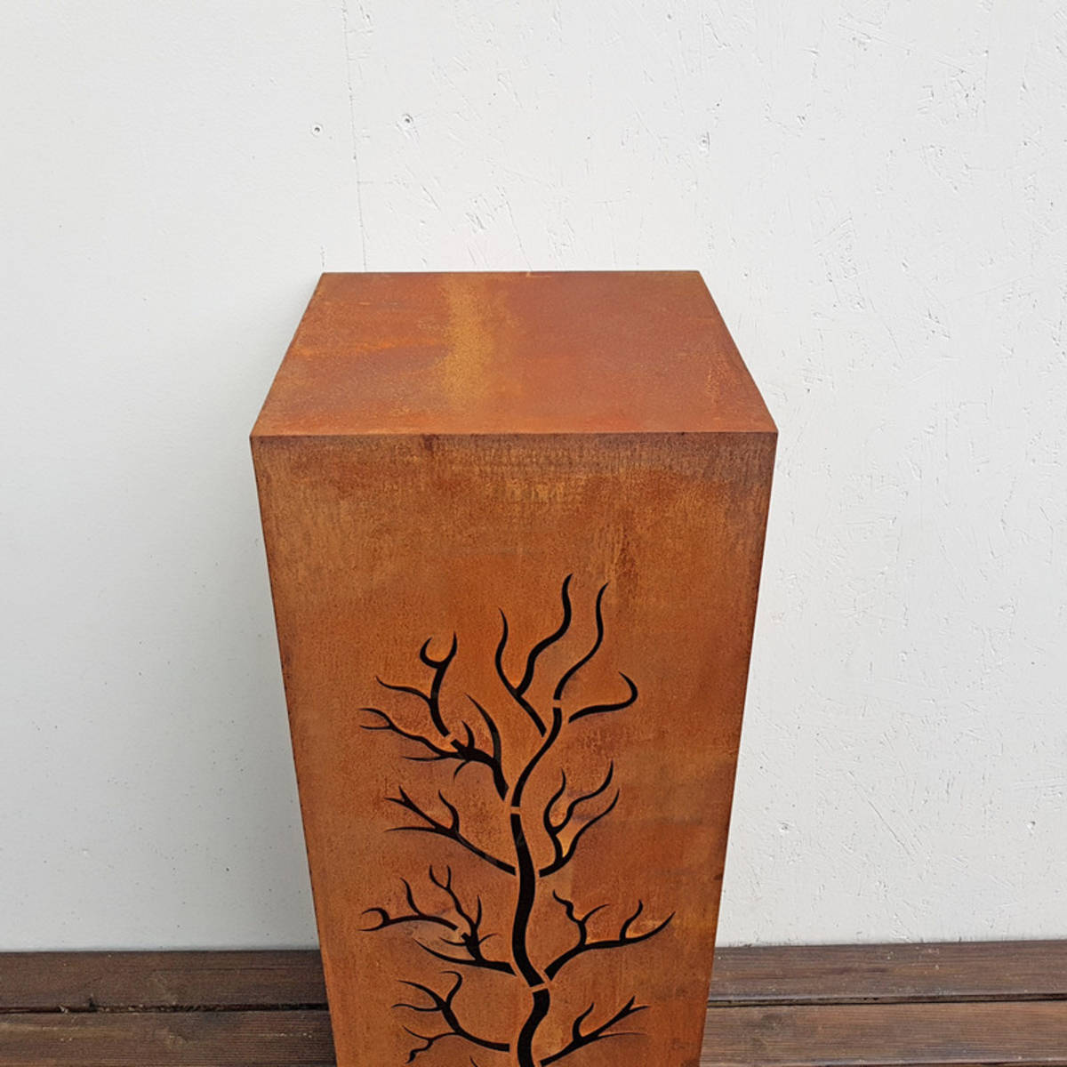 Colonne ''arbre'' en fer rouillé, H. 100cm