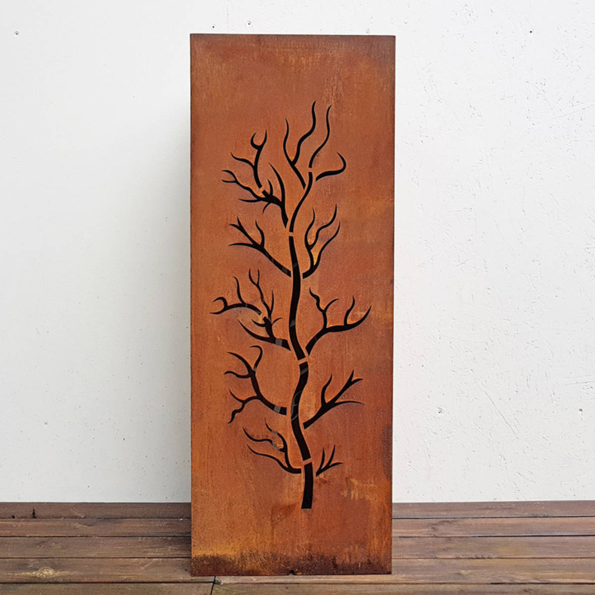 Colonne ''arbre'' en fer rouillé, H. 100cm