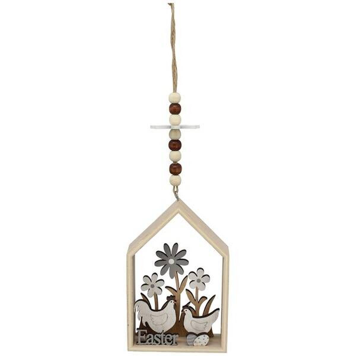 Décoration de Pâques en bois, à suspendre, L. 28cm