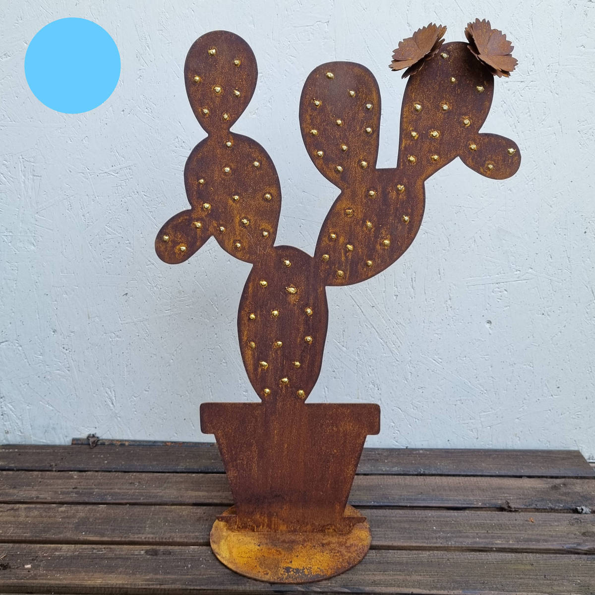 Cactus en fer rouillé 