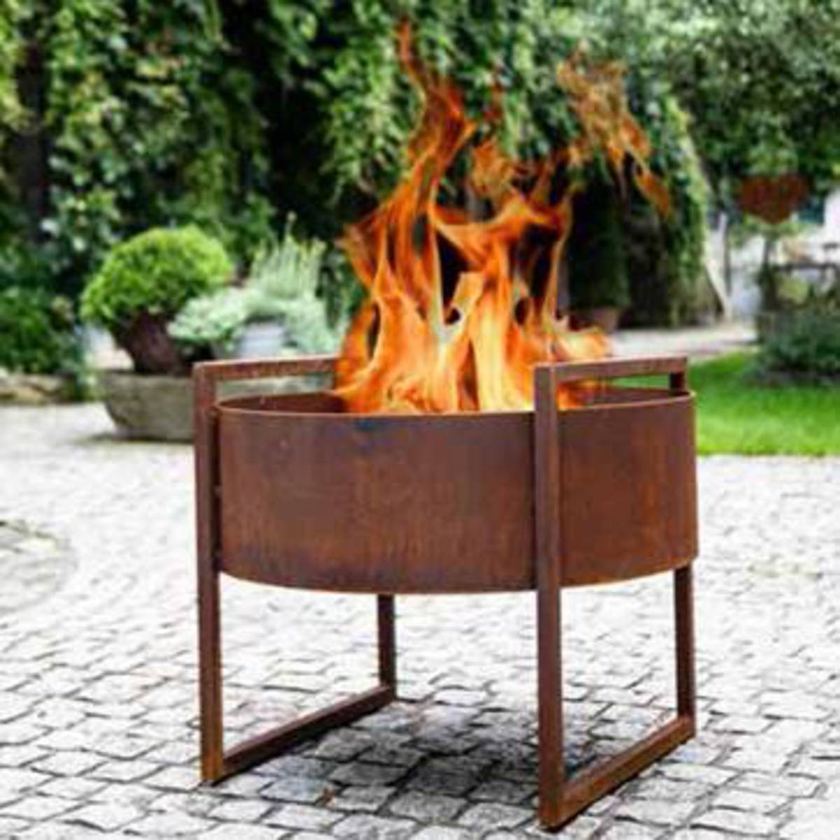 Feuerschale aus Rosteisen, 70 cm 