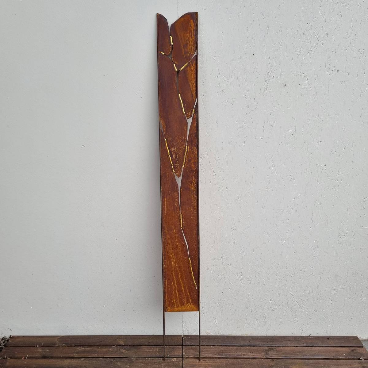 Sichtschutz aus Rosteisen, 175 cm 