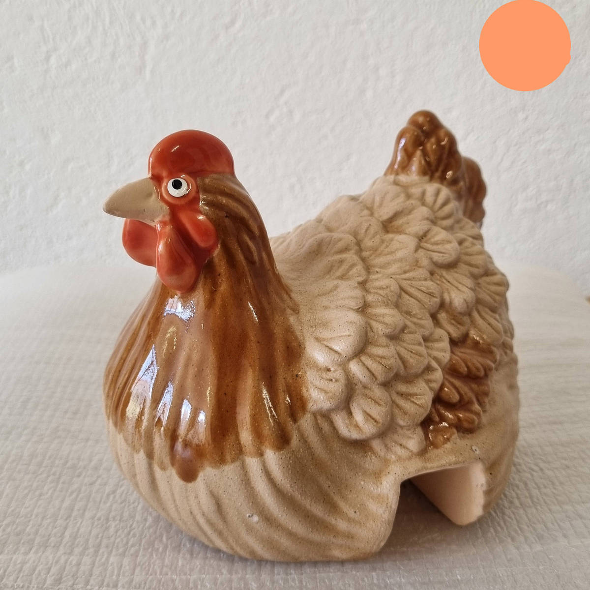 Huhn aus Keramik, H.12 cm 