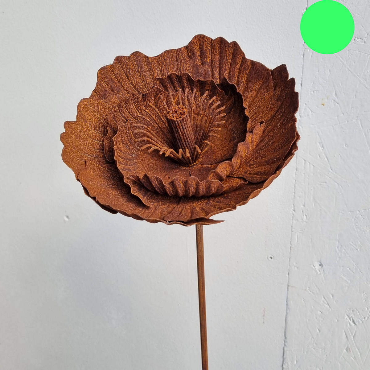 Blume aus Rosteisen, 150 cm 