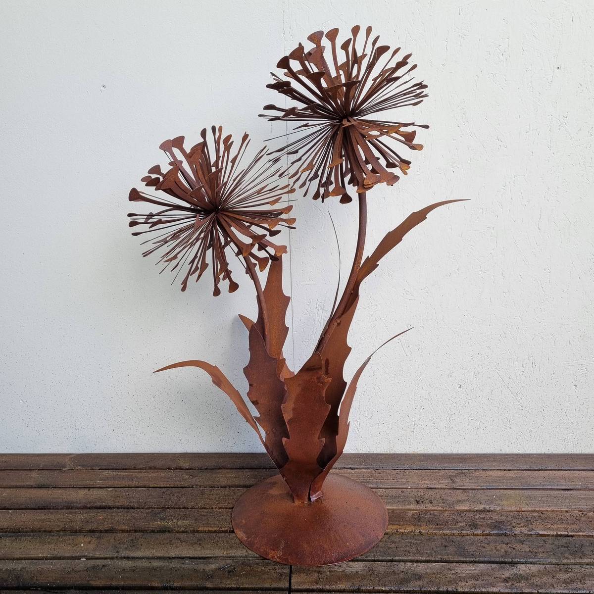 Pissenlit en fer rouillé, 120 cm 